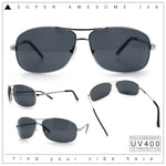 Mens Classic Air Force Officer Agent Metal Rim Cop Sunglasses