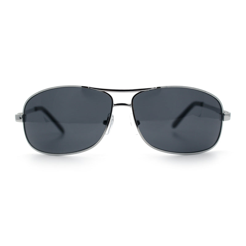 Mens Classic Air Force Officer Agent Metal Rim Cop Sunglasses