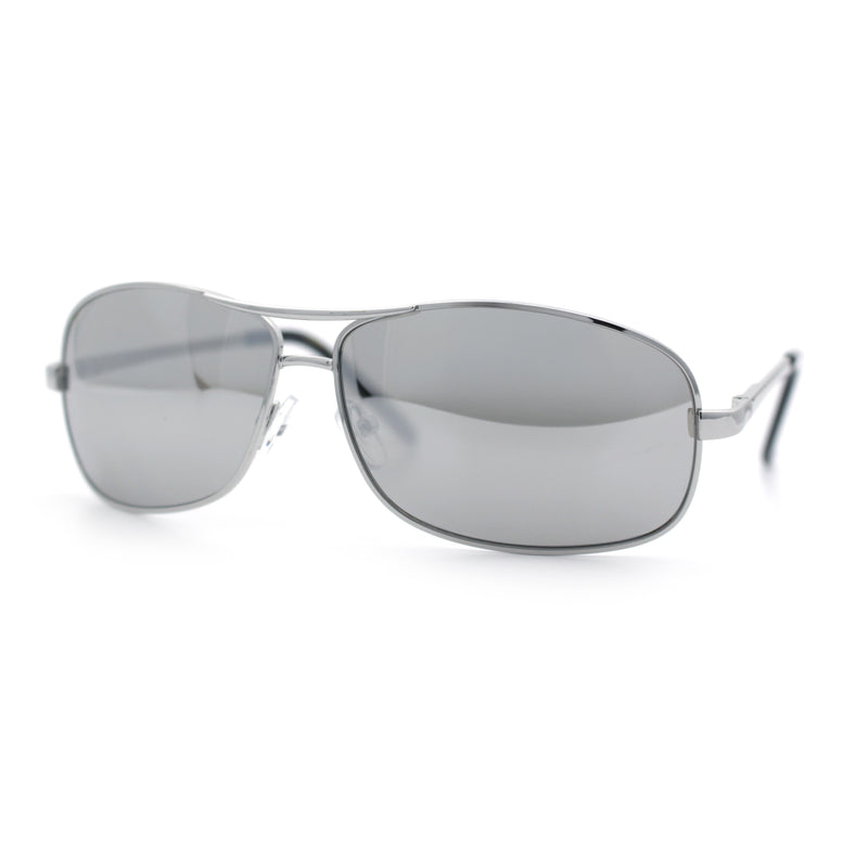 Mens Classic Air Force Officer Agent Metal Rim Cop Sunglasses