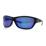 Mens Choppers Flaming Arm 90s Wrap Biker Manly Plastic Sunglasses
