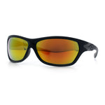 Mens Choppers Flaming Arm 90s Wrap Biker Manly Plastic Sunglasses