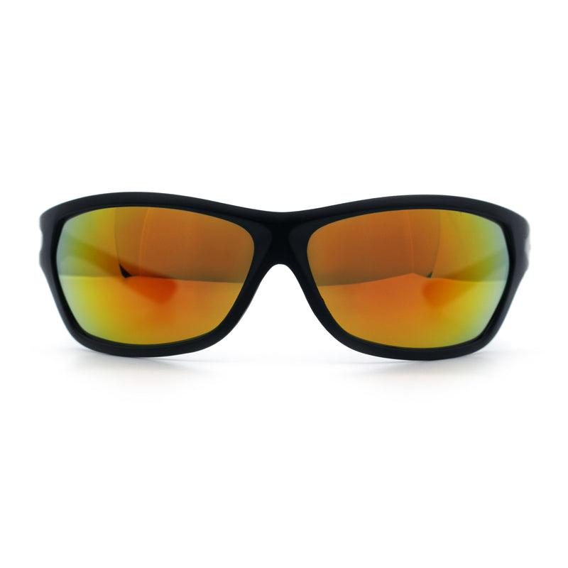Mens Choppers Flaming Arm 90s Wrap Biker Manly Plastic Sunglasses