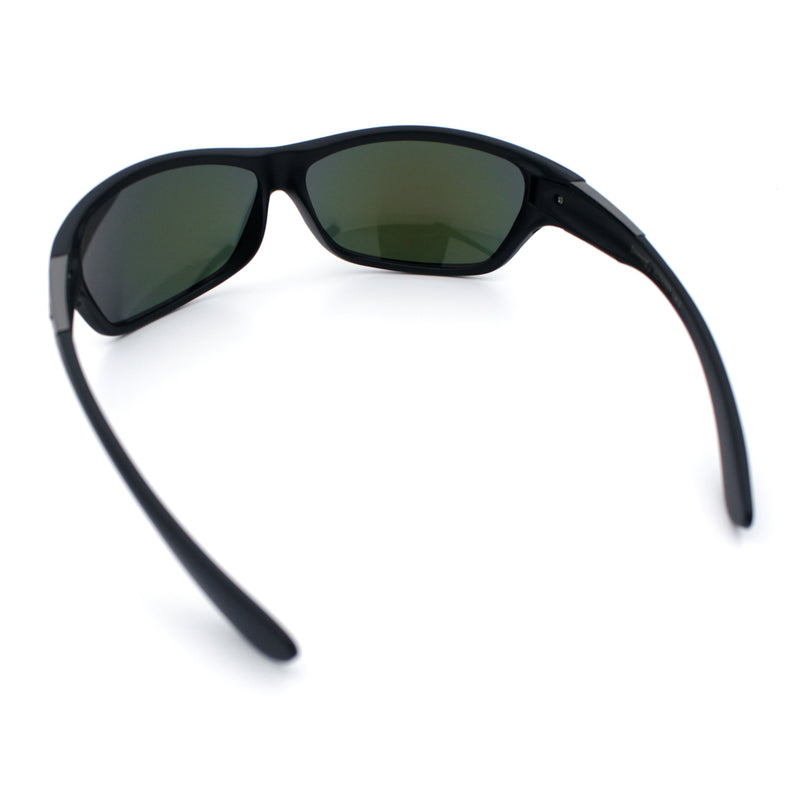 Mens Choppers Flaming Arm 90s Wrap Biker Manly Plastic Sunglasses