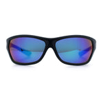 Mens Choppers Flaming Arm 90s Wrap Biker Manly Plastic Sunglasses