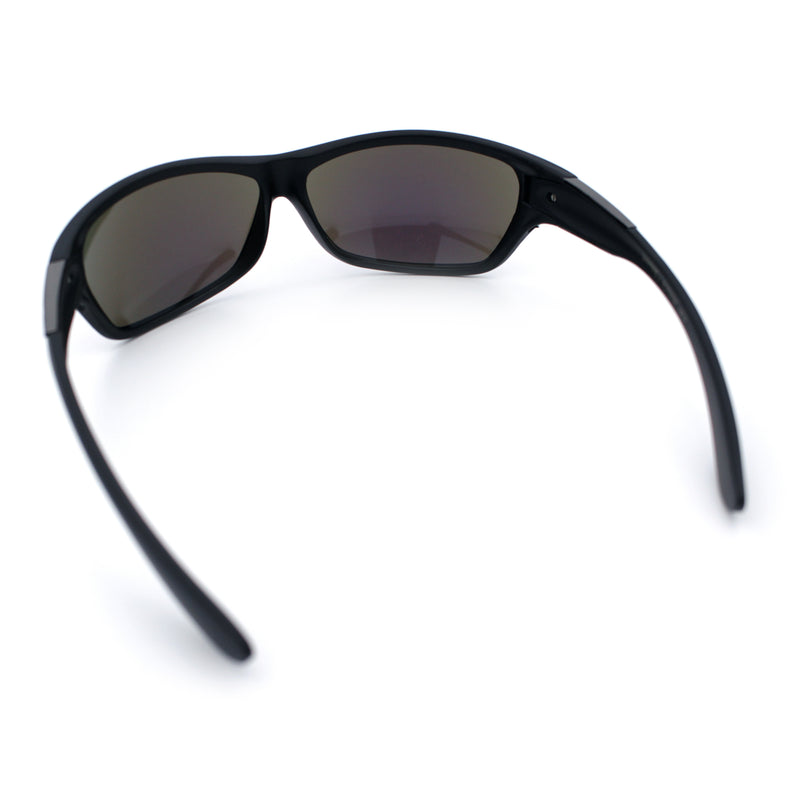 Mens Choppers Flaming Arm 90s Wrap Biker Manly Plastic Sunglasses