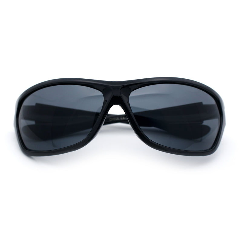 Mens Choppers Flaming Arm 90s Wrap Biker Manly Plastic Sunglasses