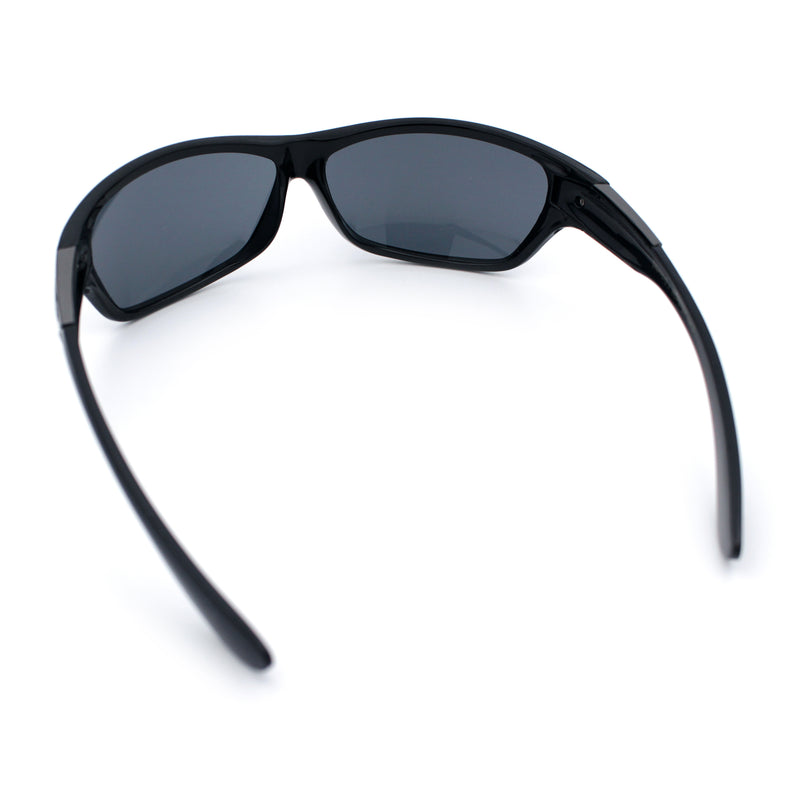 Mens Choppers Flaming Arm 90s Wrap Biker Manly Plastic Sunglasses