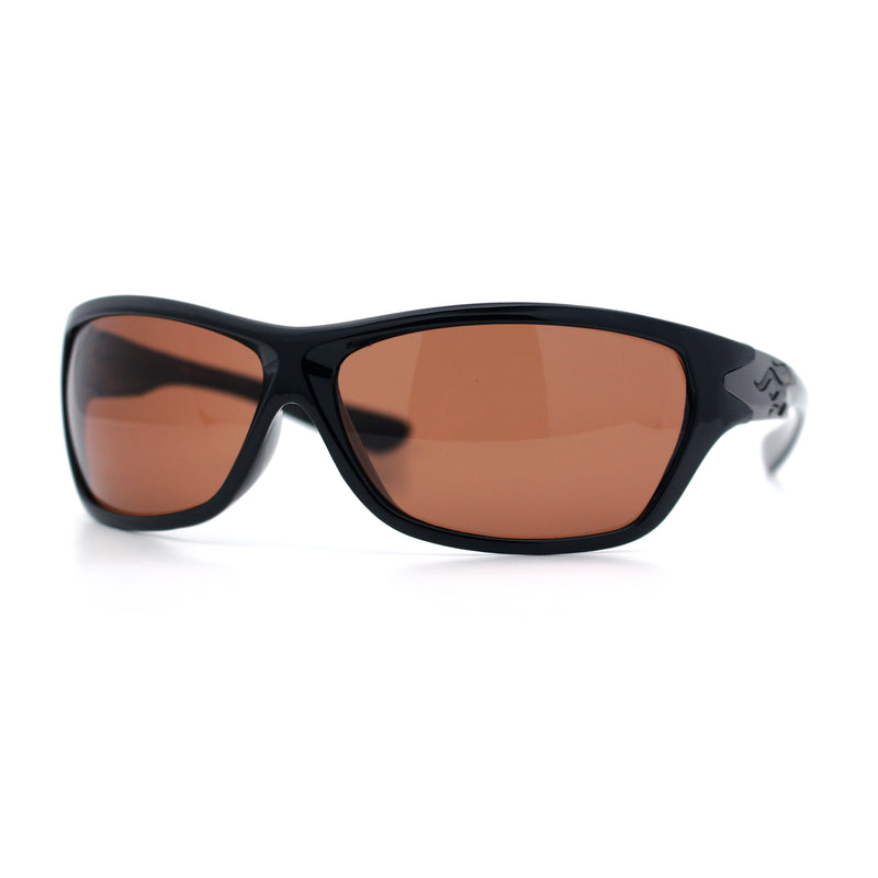 Mens Choppers Flaming Arm 90s Wrap Biker Manly Plastic Sunglasses