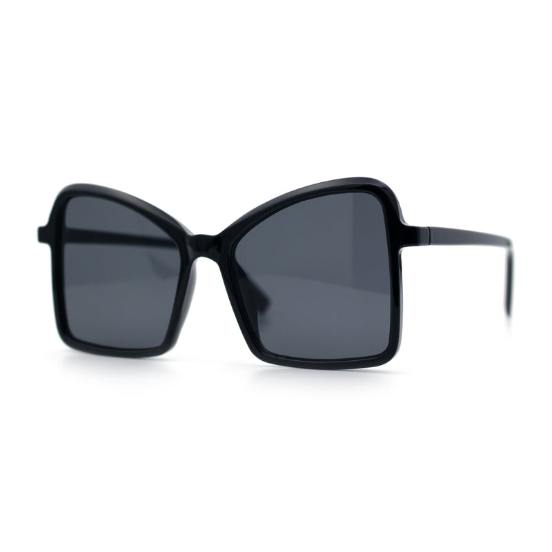 Womens Diva Oversized Butterfly Thin Plastic Fashion Retro Sunglasses