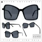 Womens Diva Oversized Butterfly Thin Plastic Fashion Retro Sunglasses