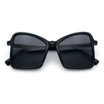 Womens Diva Oversized Butterfly Thin Plastic Fashion Retro Sunglasses