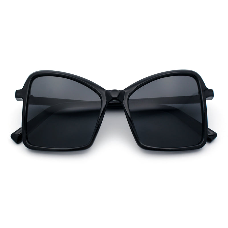 Womens Diva Oversized Butterfly Thin Plastic Fashion Retro Sunglasses