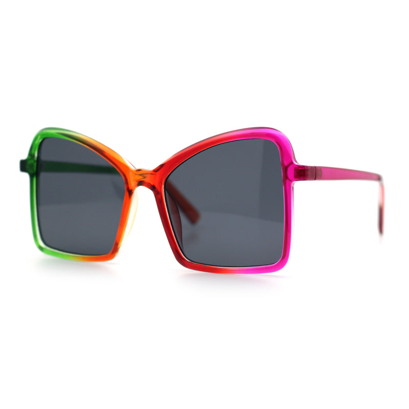 Womens Diva Oversized Butterfly Thin Plastic Fashion Retro Sunglasses