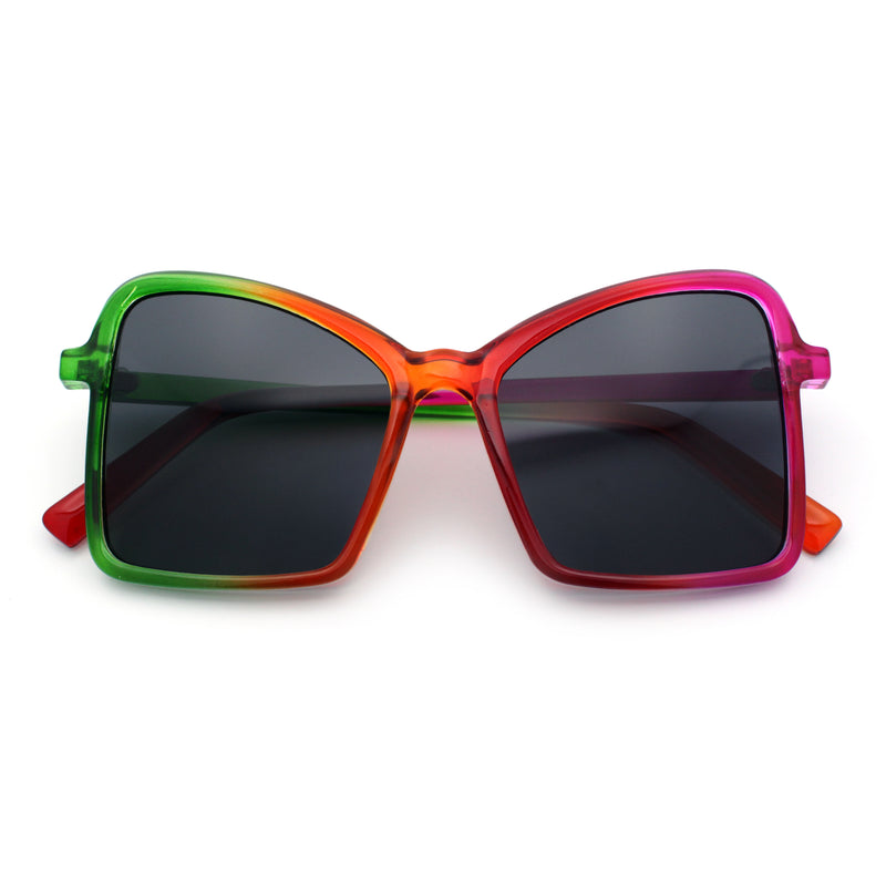 Womens Diva Oversized Butterfly Thin Plastic Fashion Retro Sunglasses