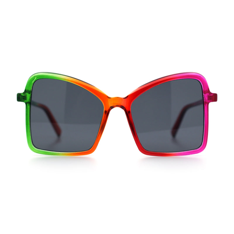 Womens Diva Oversized Butterfly Thin Plastic Fashion Retro Sunglasses