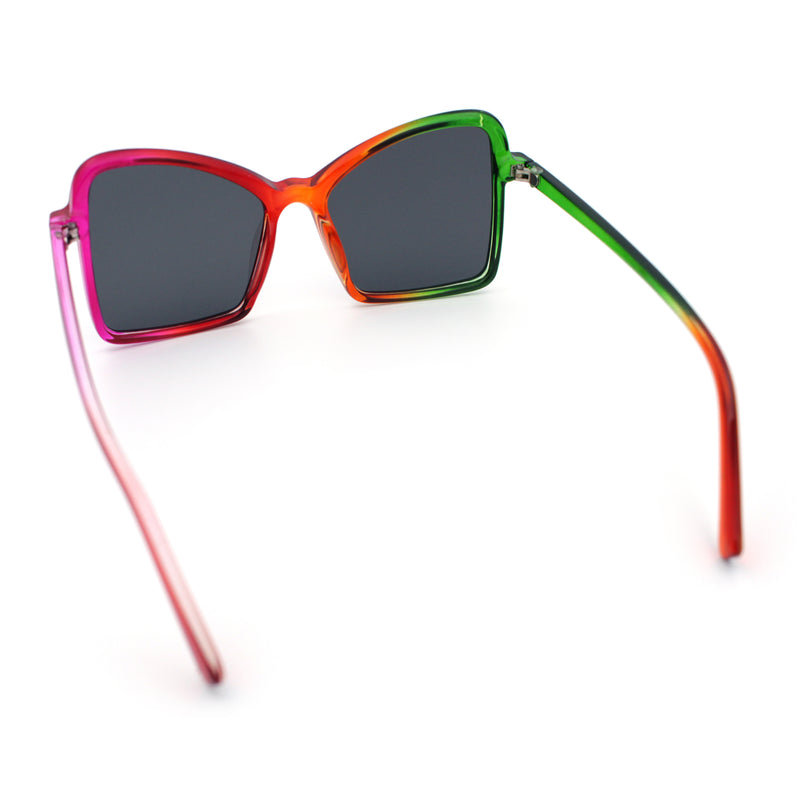 Womens Diva Oversized Butterfly Thin Plastic Fashion Retro Sunglasses