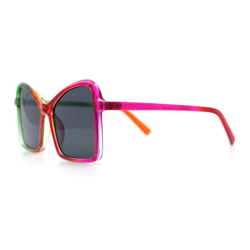 Womens Diva Oversized Butterfly Thin Plastic Fashion Retro Sunglasses