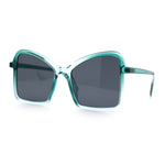 Womens Diva Oversized Butterfly Thin Plastic Fashion Retro Sunglasses