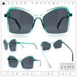 Womens Diva Oversized Butterfly Thin Plastic Fashion Retro Sunglasses