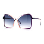 Womens Diva Oversized Butterfly Thin Plastic Fashion Retro Sunglasses