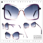 Womens Diva Oversized Butterfly Thin Plastic Fashion Retro Sunglasses