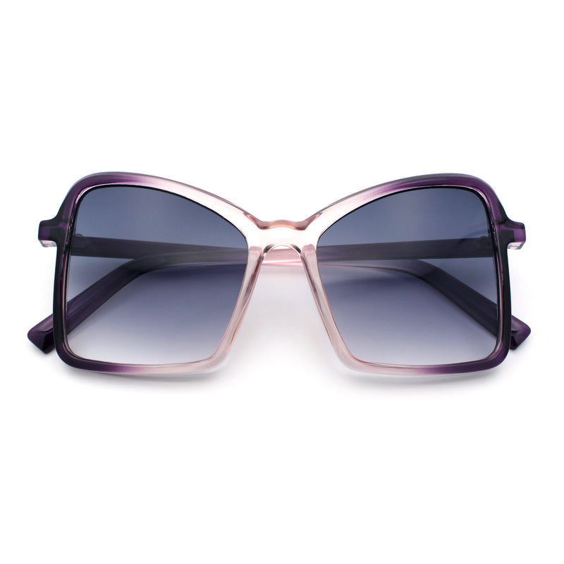 Womens Diva Oversized Butterfly Thin Plastic Fashion Retro Sunglasses