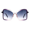 Womens Diva Oversized Butterfly Thin Plastic Fashion Retro Sunglasses