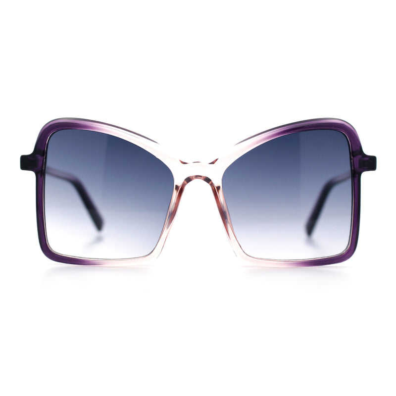 Womens Diva Oversized Butterfly Thin Plastic Fashion Retro Sunglasses