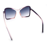 Womens Diva Oversized Butterfly Thin Plastic Fashion Retro Sunglasses