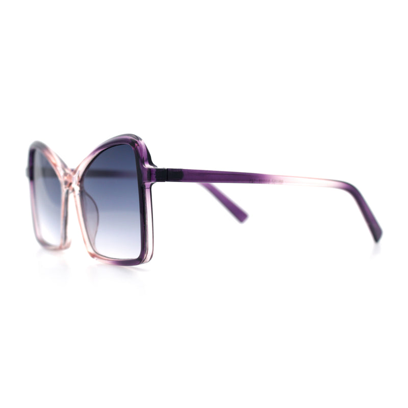 Womens Diva Oversized Butterfly Thin Plastic Fashion Retro Sunglasses