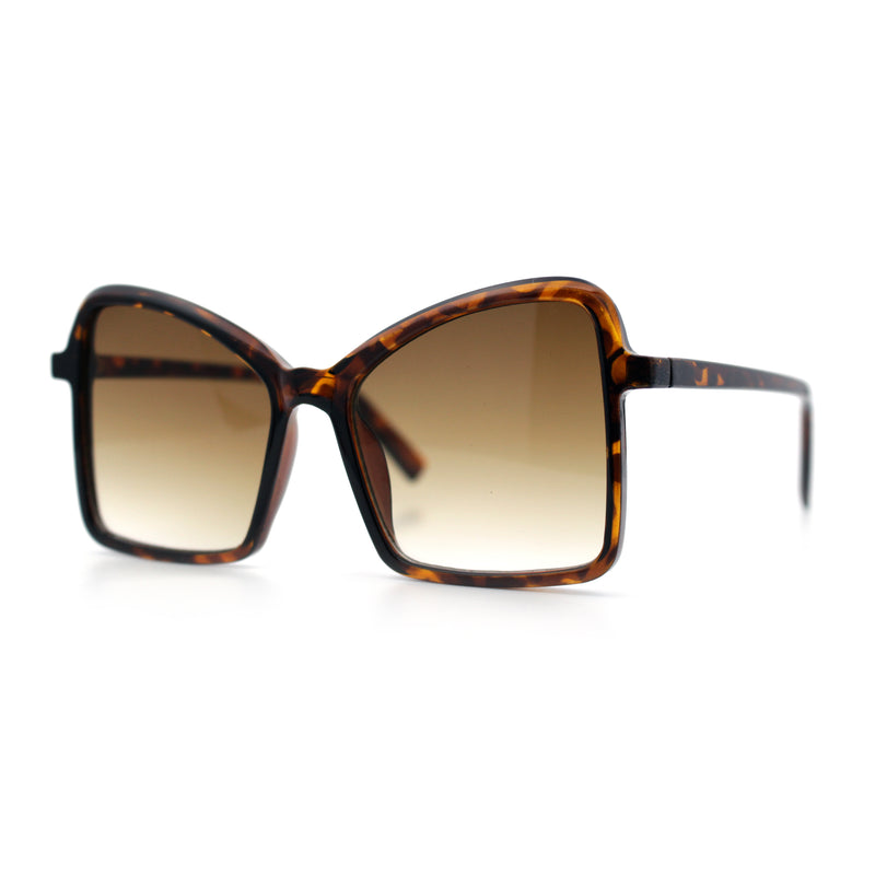 Womens Diva Oversized Butterfly Thin Plastic Fashion Retro Sunglasses