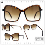 Womens Diva Oversized Butterfly Thin Plastic Fashion Retro Sunglasses