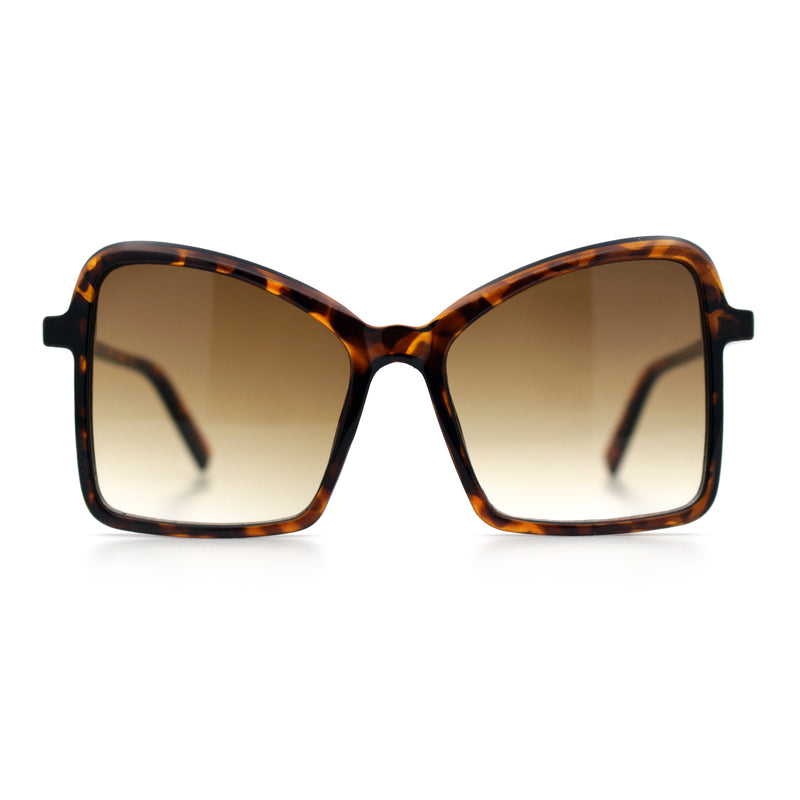 Womens Diva Oversized Butterfly Thin Plastic Fashion Retro Sunglasses