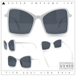 Womens Diva Oversized Butterfly Thin Plastic Fashion Retro Sunglasses