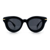 Womens Bubble Round Oval Thick Horn Rim Cute Fem Plastic Sunglasses