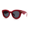Womens Bubble Round Oval Thick Horn Rim Cute Fem Plastic Sunglasses