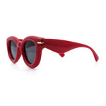 Womens Bubble Round Oval Thick Horn Rim Cute Fem Plastic Sunglasses