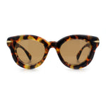 Womens Bubble Round Oval Thick Horn Rim Cute Fem Plastic Sunglasses