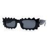 Fun Shockwave Jolt Shape Narrow Rectangle Bold Retro Fashion Sunglasses