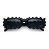 Fun Shockwave Jolt Shape Narrow Rectangle Bold Retro Fashion Sunglasses