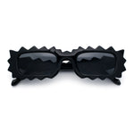 Fun Shockwave Jolt Shape Narrow Rectangle Bold Retro Fashion Sunglasses