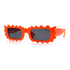 Fun Shockwave Jolt Shape Narrow Rectangle Bold Retro Fashion Sunglasses