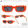Fun Shockwave Jolt Shape Narrow Rectangle Bold Retro Fashion Sunglasses