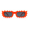 Fun Shockwave Jolt Shape Narrow Rectangle Bold Retro Fashion Sunglasses