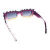 Fun Shockwave Jolt Shape Narrow Rectangle Bold Retro Fashion Sunglasses