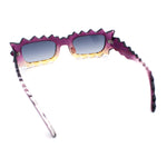 Fun Shockwave Jolt Shape Narrow Rectangle Bold Retro Fashion Sunglasses