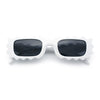Fun Shockwave Jolt Shape Narrow Rectangle Bold Retro Fashion Sunglasses