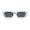 Fun Shockwave Jolt Shape Narrow Rectangle Bold Retro Fashion Sunglasses