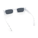 Fun Shockwave Jolt Shape Narrow Rectangle Bold Retro Fashion Sunglasses