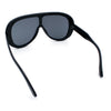 Bold Oversized Shield Thick Plastic Retro Racer Fashion Sunglasses